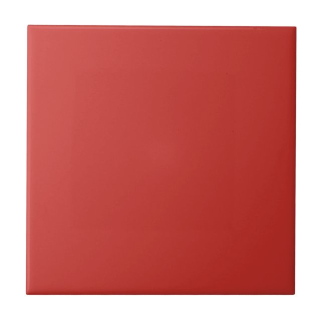 Christmas Red Solid Colour Ceramic Tile (Front)