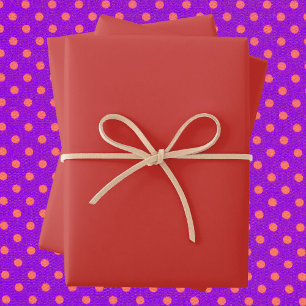 Christmas Red Solid Colour Wrapping Paper Sheet
