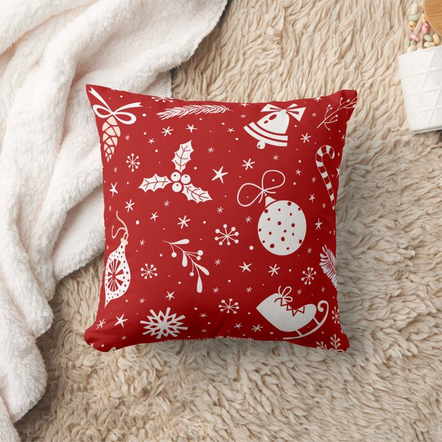 Christmas Red Throw Pillow (Red Christmas Throw Pillow!)