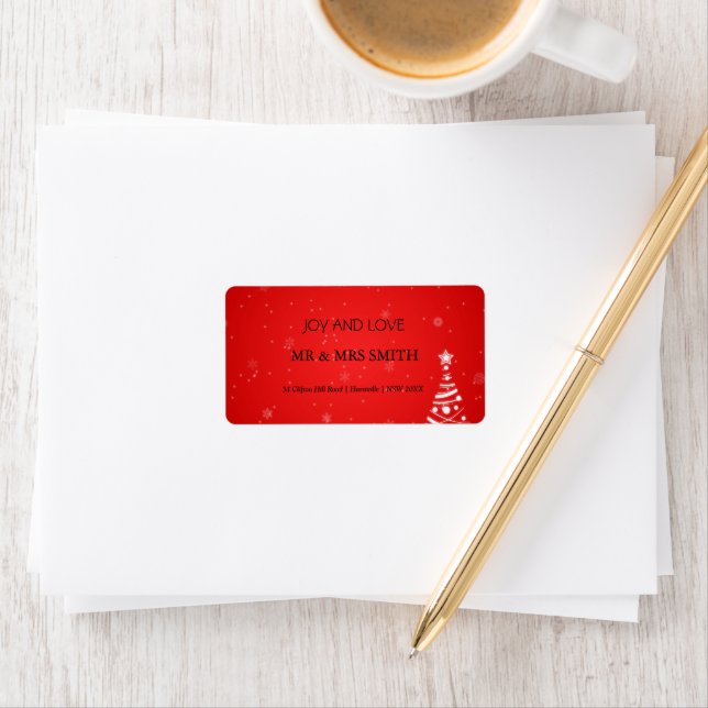  Christmas red tree spell Label (Insitu)