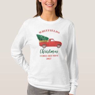 Christmas Red Truck Family Reunion Custom Matching T-Shirt