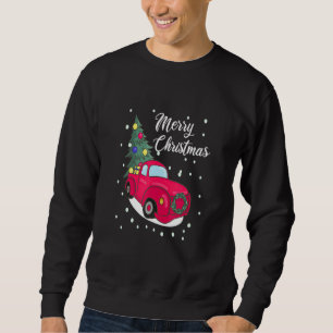 Christmas Red Truck Xmas Tree Vintage Merry Chris Sweatshirt