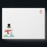Christmas Red White Cute Snowman Envelope<br><div class="desc">Share your Christmas greetings with this loveable Christmas Envelope. It features a cute snowman and coordinates with the snowman Christmas card.  Perfect for mailing your holiday greeting cards.</div>