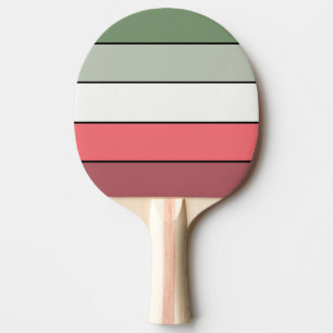 Christmas Red White Green Color On Textured Paper Ping Pong Paddle