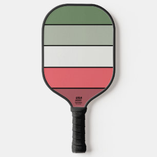 Christmas Red White Green Colour On Textured Paper Pickleball Paddle