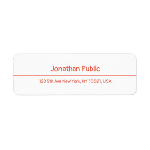 Christmas Red White Hand Script Return Address Return Address Label