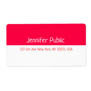 Christmas Red White Handwriting Shipping Address