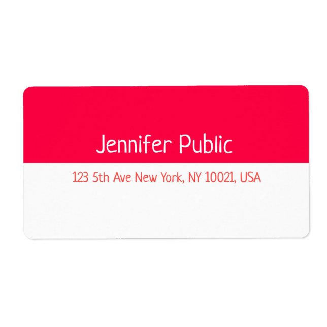 Christmas Red White Handwriting Shipping Address (Front)