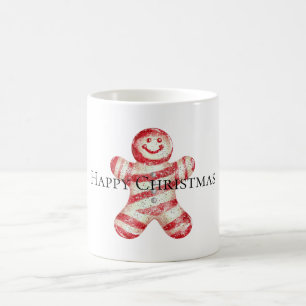 Christmas Red White Peppermint Gingerbread Cookie Magic Mug