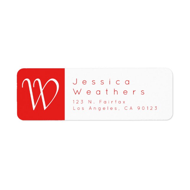 Christmas Red & White | Return Address Label (Front)