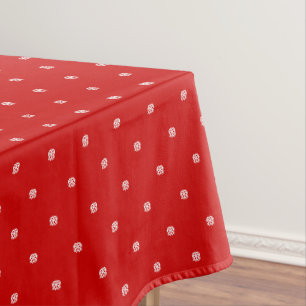 Christmas Red White Snowflakes Holidays Home Decor Tablecloth