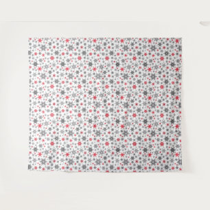 Christmas, red, white, snowflakes, winter tapestry
