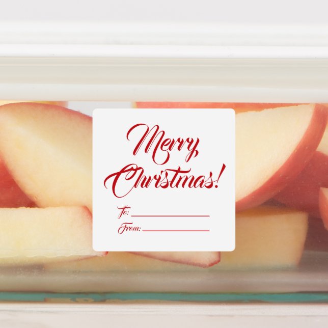 Christmas red white to from blank script elegant (Affixed)