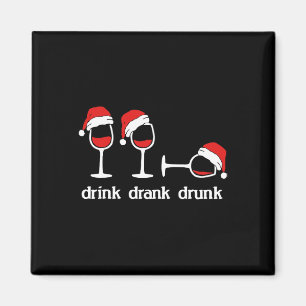 Christmas Red Wine Gl Drink Drank Drunk Christmas Magnet