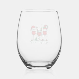Christmas Red Wine Glasses Holiday Vector