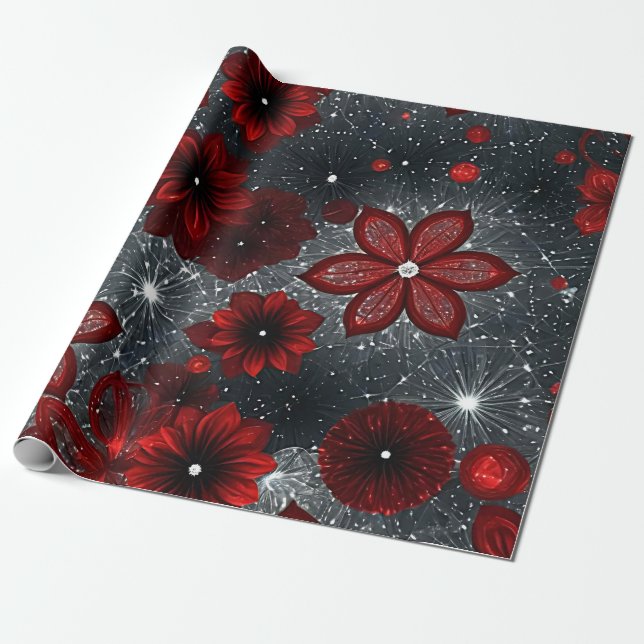 Christmas Red Wrapping Paper (Unrolled)