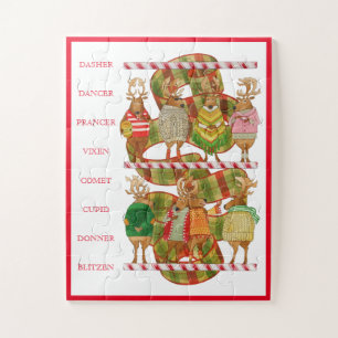 CHRISTMAS REINDEER 11x14 Big Size Pieces Puzzle
