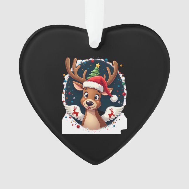 christmas Reindeer (2) Ornament (Front)