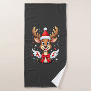 christmas Reindeer (3) Bath Towel