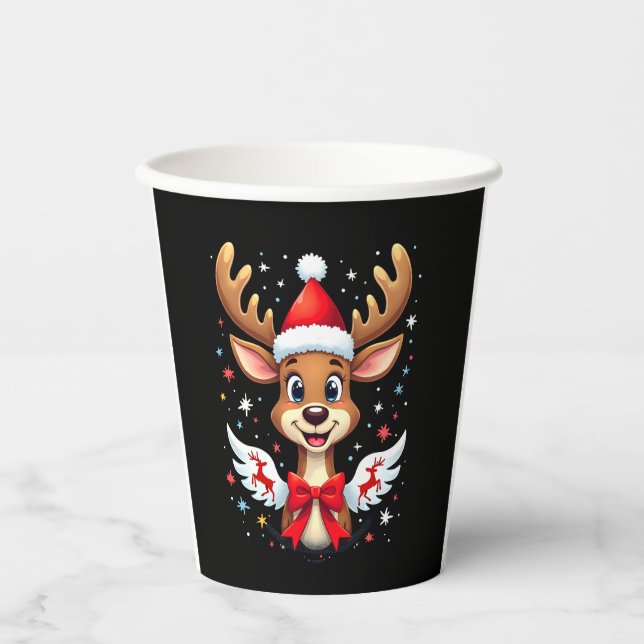 christmas Reindeer (3) Paper Cups (Front)