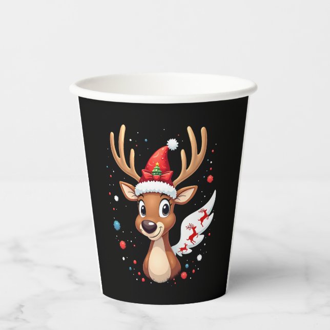 christmas Reindeer (5) Paper Cups (Front)