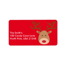 Christmas Reindeer Address Labels Personalise