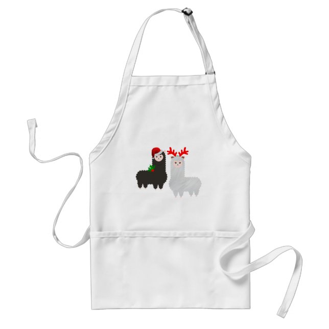 christmas reindeer alpacas standard apron (Front)