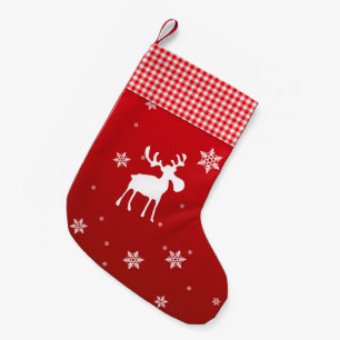 Christmas Reindeer and Snowflakes - Stocking