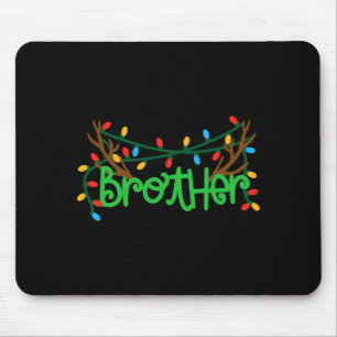 Christmas Reindeer Antlers Brother T Shirt  Mouse Pad