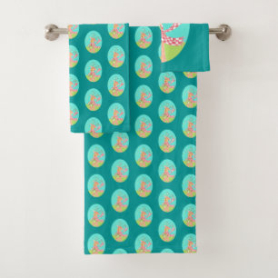 Christmas reindeer bath towel set