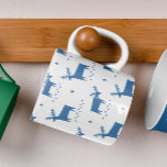 Christmas reindeer. Blue woodland animal pattern Coffee Mug<br><div class="desc">Christmas blue woodland reindeer pattern Coffee Mug for winter holiday.</div>