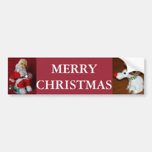 Christmas Reindeer Bumper Sticker
