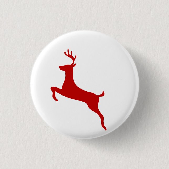 Christmas Reindeer Button - Fun Holiday Stocking S (Front)