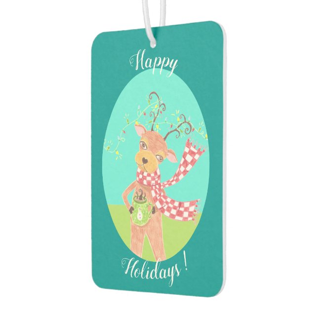 Christmas reindeer car air freshener (Left)