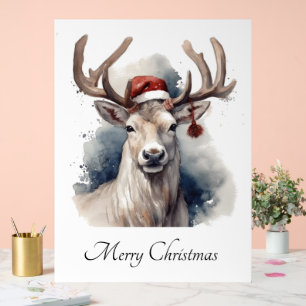 Christmas Reindeer, customisable Acrylic Sign