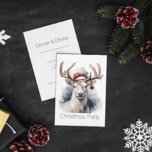 Christmas Reindeer, customisable Invitation