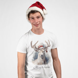 Christmas Reindeer, customisable T-Shirt