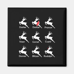 Christmas Reindeer Dancer Ballet Ballerina Dance T Magnet