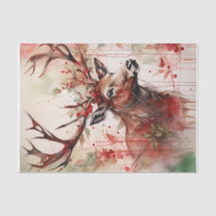 Christmas Reindeer Decoupage Paper 