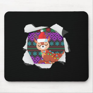 Christmas Reindeer Design Ugly Chrismas  Mouse Pad