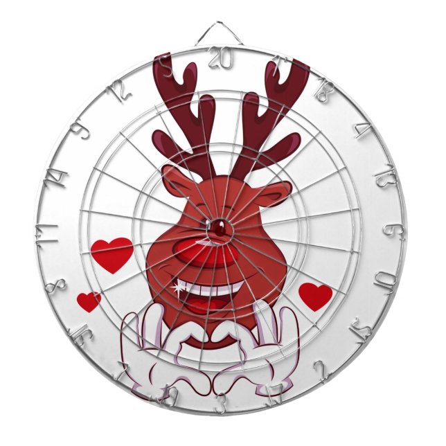 Christmas Reindeer face Dartboard (Front)