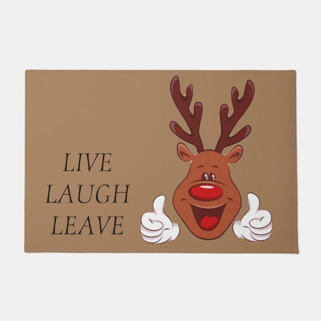 Christmas Reindeer face Doormat (Front)