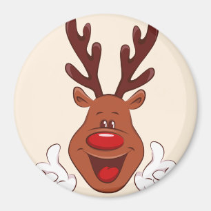 Christmas Reindeer face Magnet