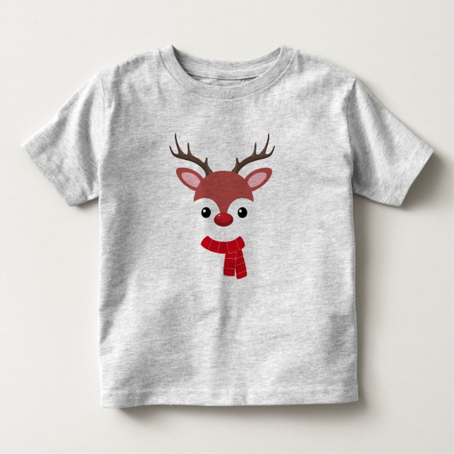 Christmas Reindeer face    Toddler T-Shirt (Front)