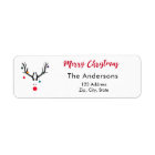 Christmas reindeer funny modern address return