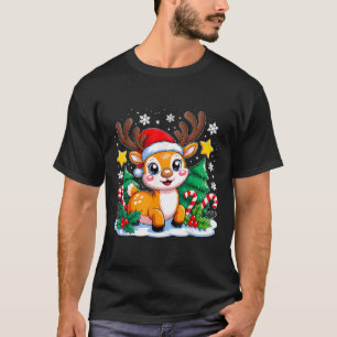 Christmas Reindeer Funny Xmas Squad Boys Girls Tod T-Shirt