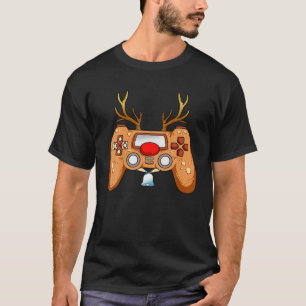 Christmas Reindeer Gamer Controller Funny Xmas Men T-Shirt