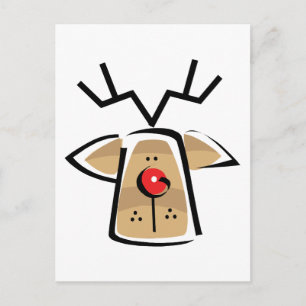 Christmas Reindeer Gift Holiday Postcard
