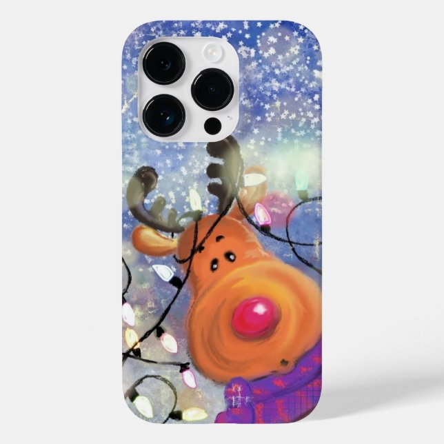 Christmas Reindeer Gift iPhone Case (Back)