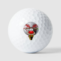 Christmas Reindeer  Golf Balls